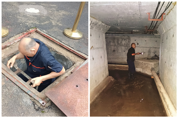 省高法管理處對(duì)地下排污系統(tǒng)進(jìn)行檢查2_副本